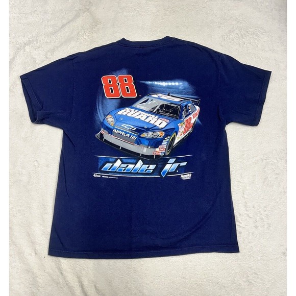 Vtg Y2K Dale Earnhardt Jr #88 National Guard NASCAR Navy Blue T-shirt Size Large - Picture 7 of 8